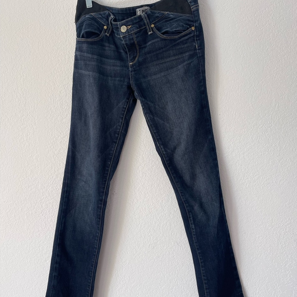Paige Maternity Jeans - Dark Wash Skinny Fit